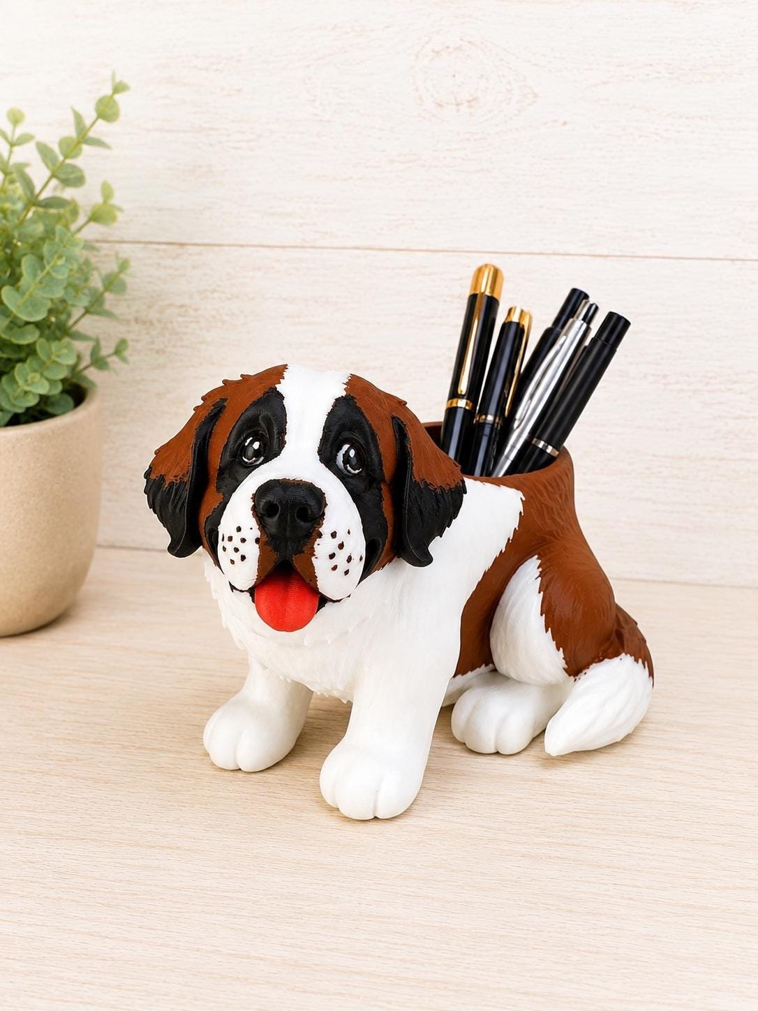 Saint Bernard Dog Pen Holder by Four Loyal Paws