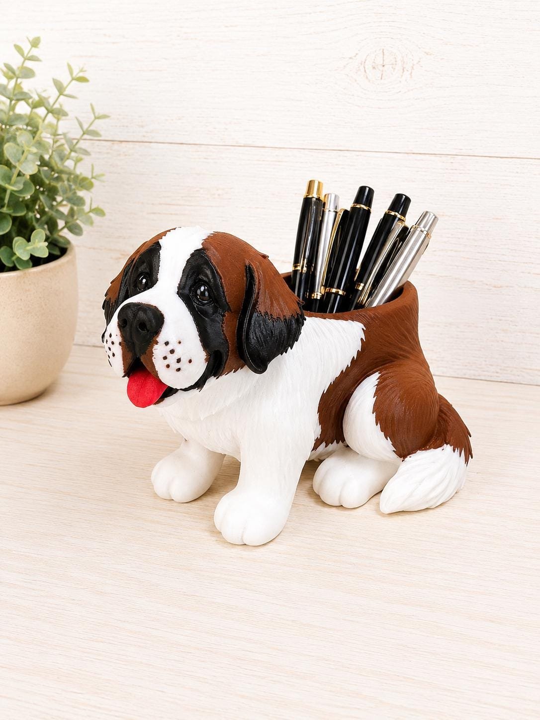 Saint Bernard Dog Pen Holder product details