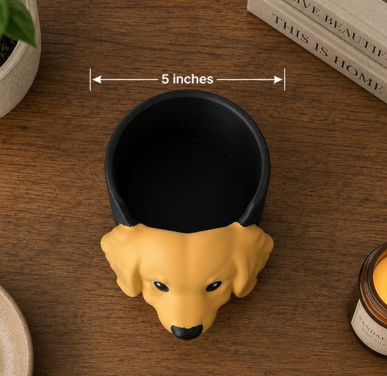 Golden Retriever Remote Holder shown from another angle