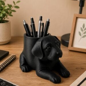 Black Labrador Pen Holder by Four Loyal Paws