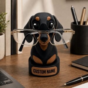 Custom Dachshund Glasses Holder by Four Loyal Paws