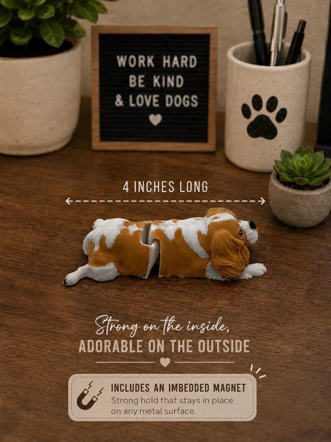 Cavalier King Charles Spaniel Magnet shown from another angle