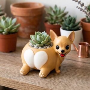 Chihuahua Succulent Planter by Four Loyal Paws