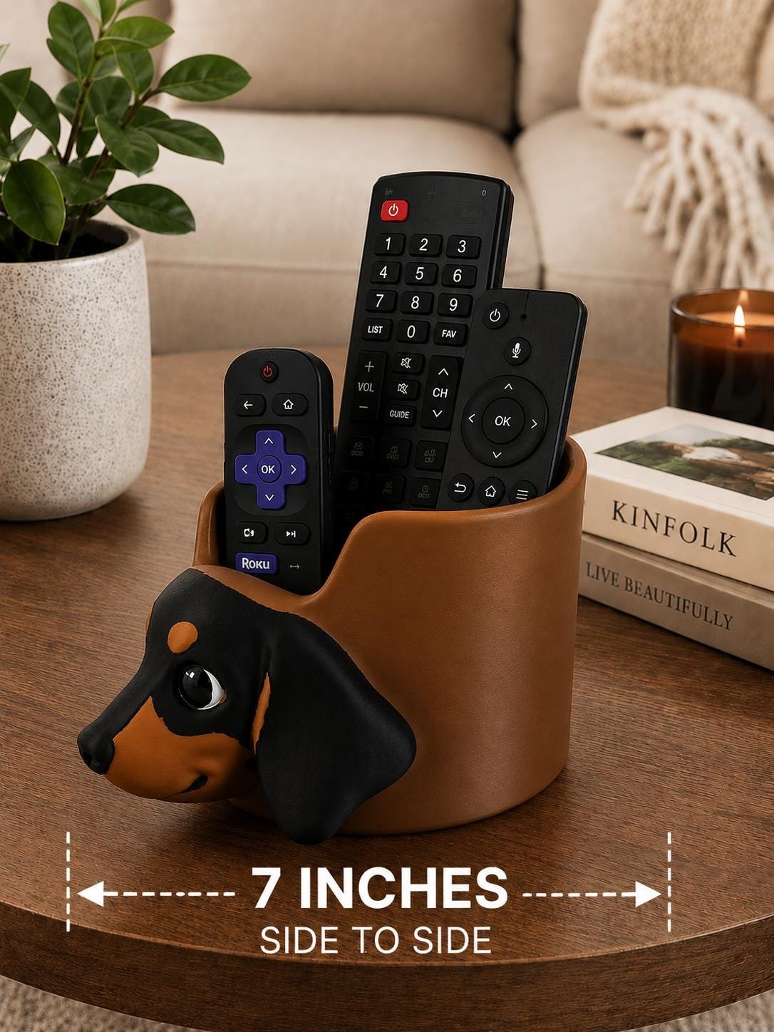Dachshund Remote Holder shown from another angle