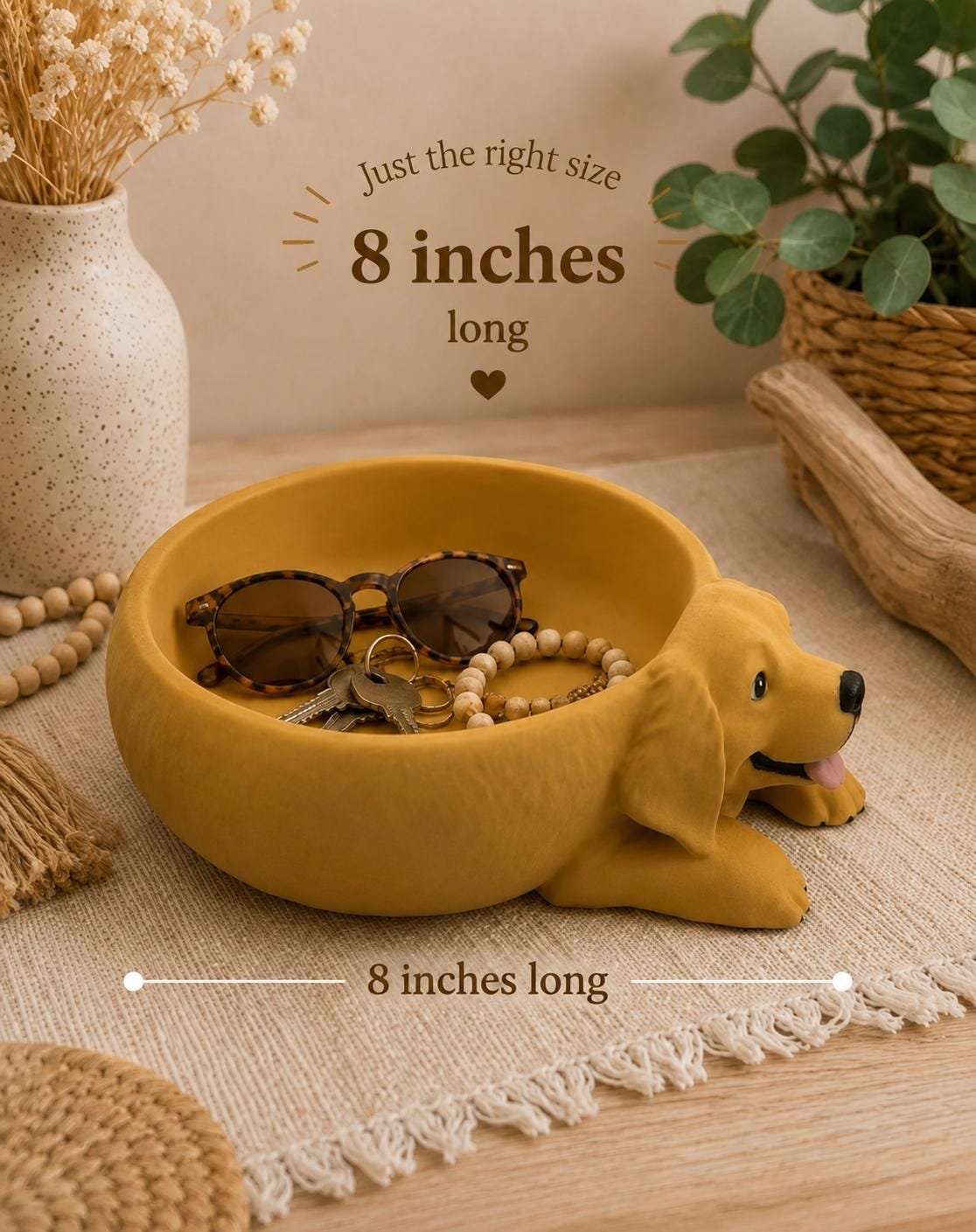 Golden Retriever Catch All Tray shown from another angle
