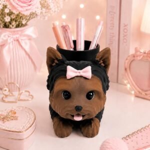 Yorkie Pen Holder by Four Loyal Paws