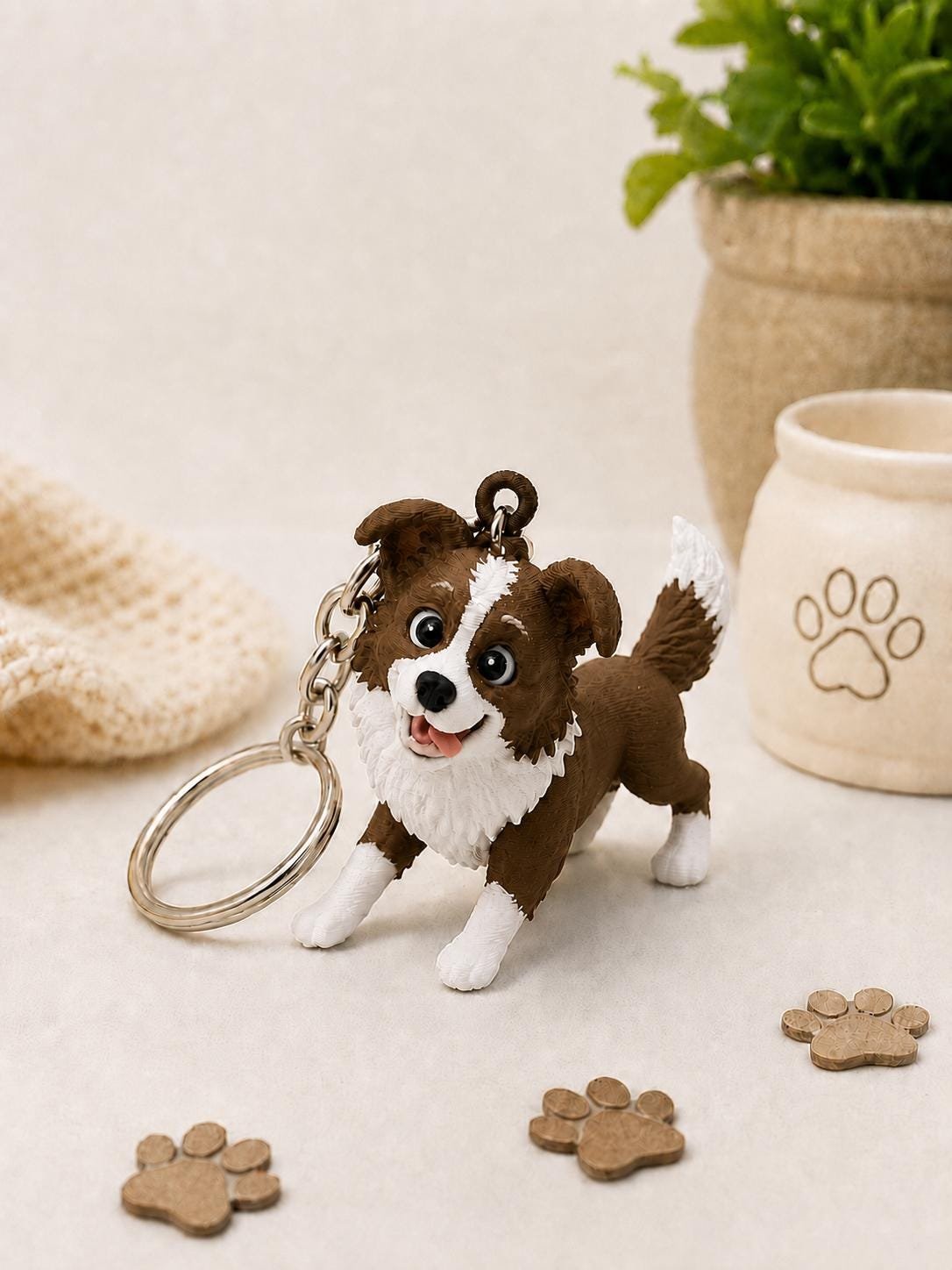 Border Collie Keychain product details