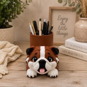 Bulldog Pen Holder by Four Loyal Paws