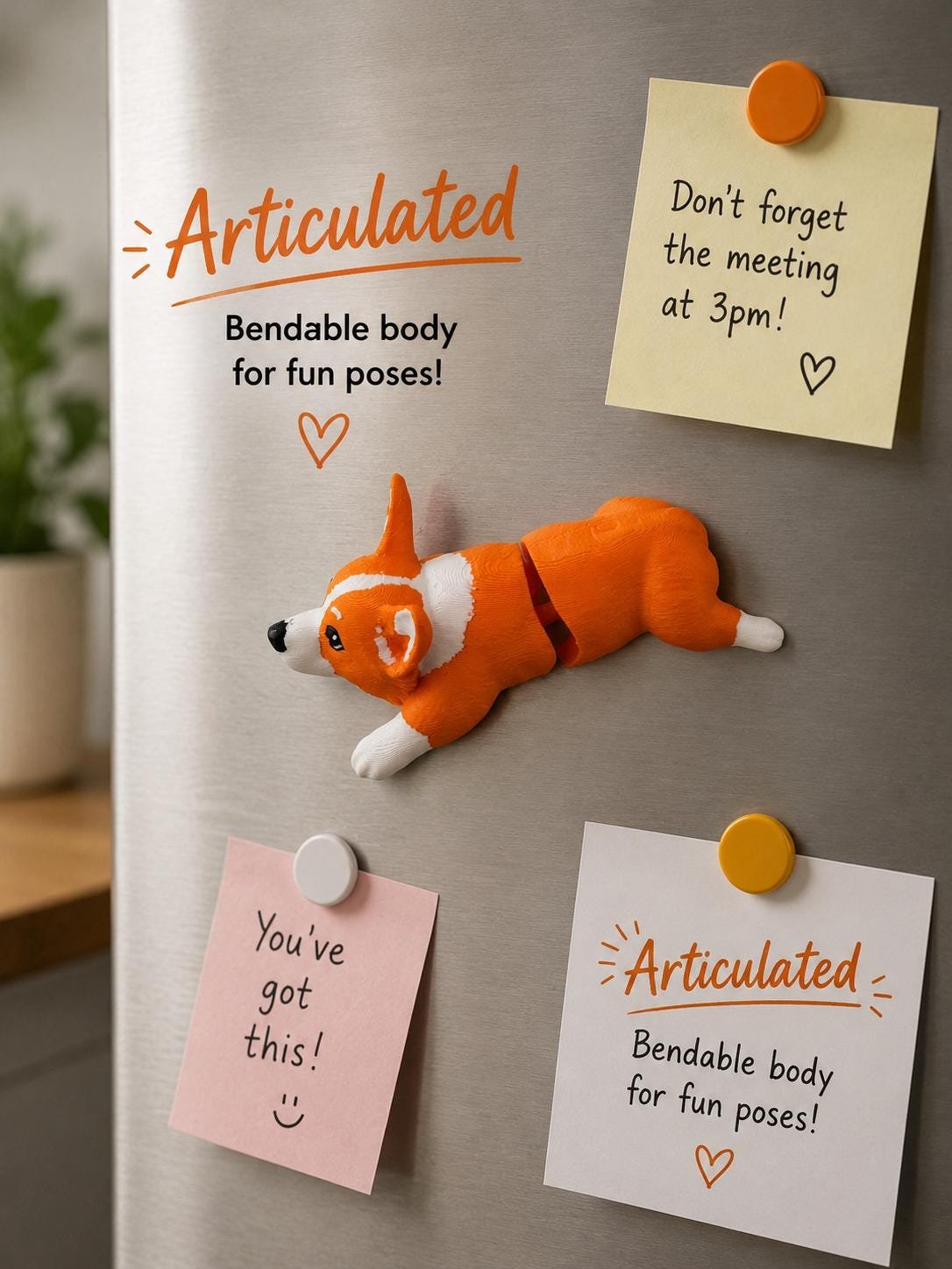 Articulated Corgi Magnet product details