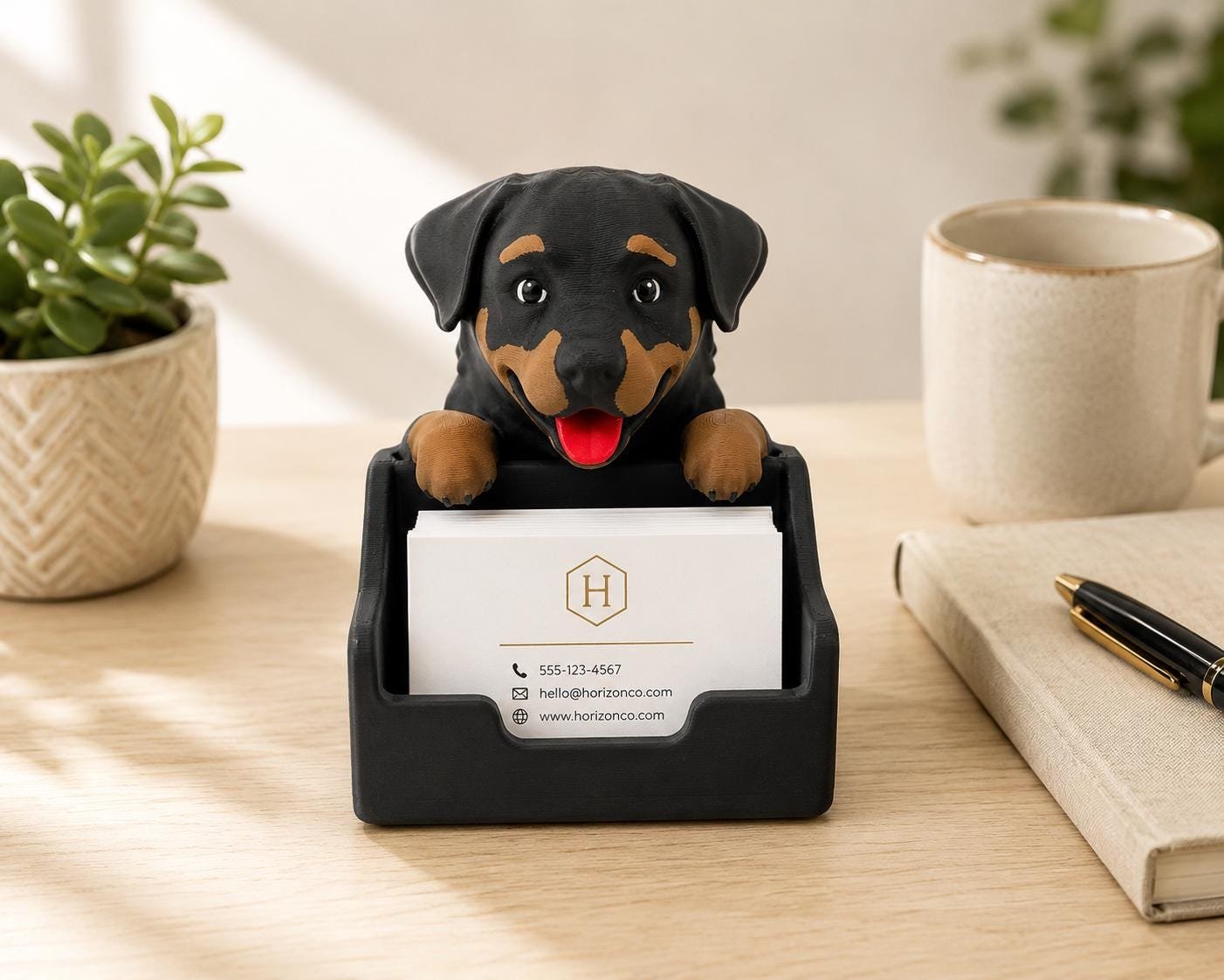 Rottweiler Business Card Holder by Four Loyal Paws