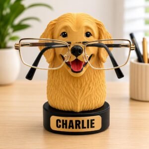 Personalized Golden Retriever Glasses Holder by Four Loyal Paws