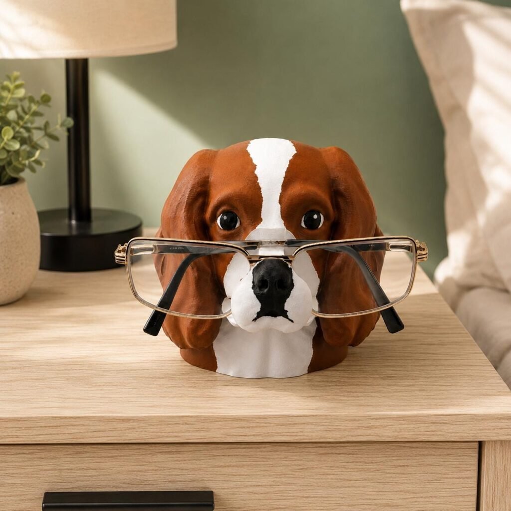 Cavalier King Charles Spaniel Glasses Holder displayed in a styled product setting