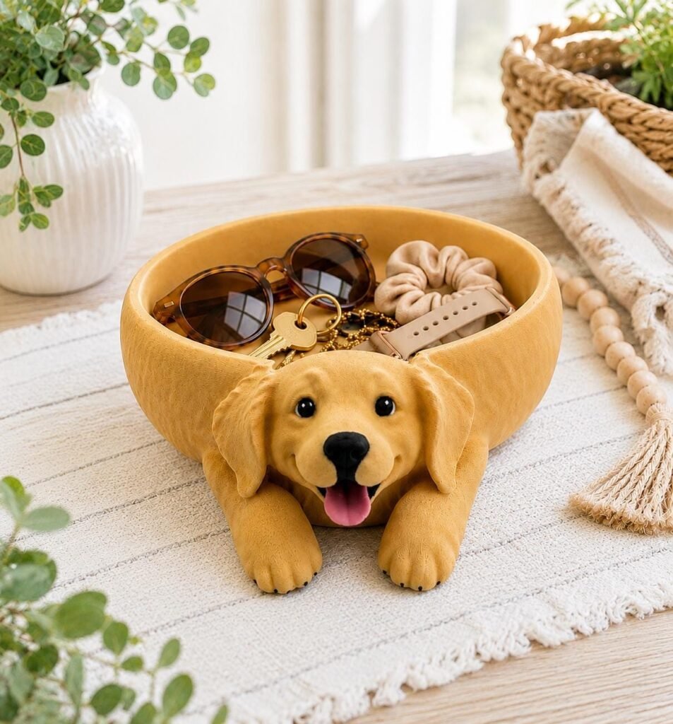 Golden Retriever Catch All Tray by Four Loyal Paws