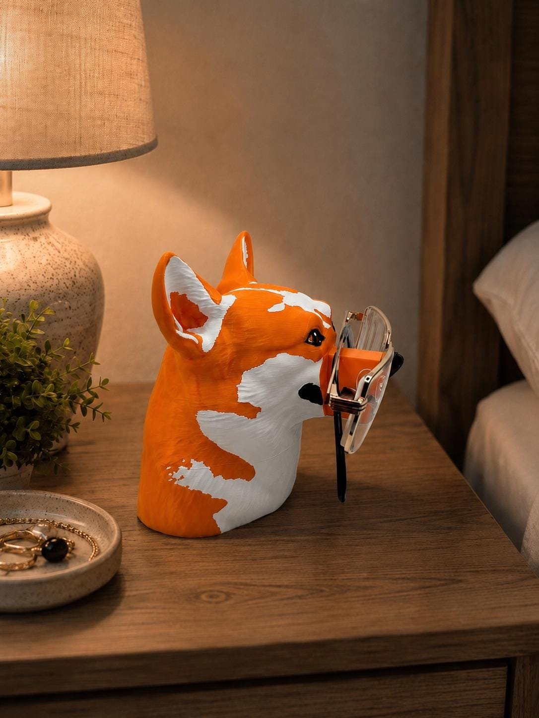 Corgi Glasses Holder shown from another angle