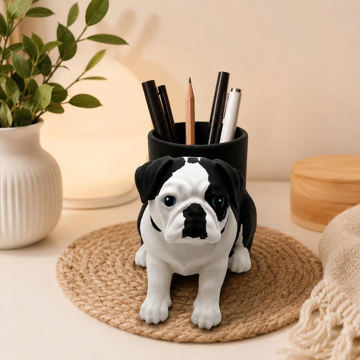 Pug Pen Holder shown from another angle