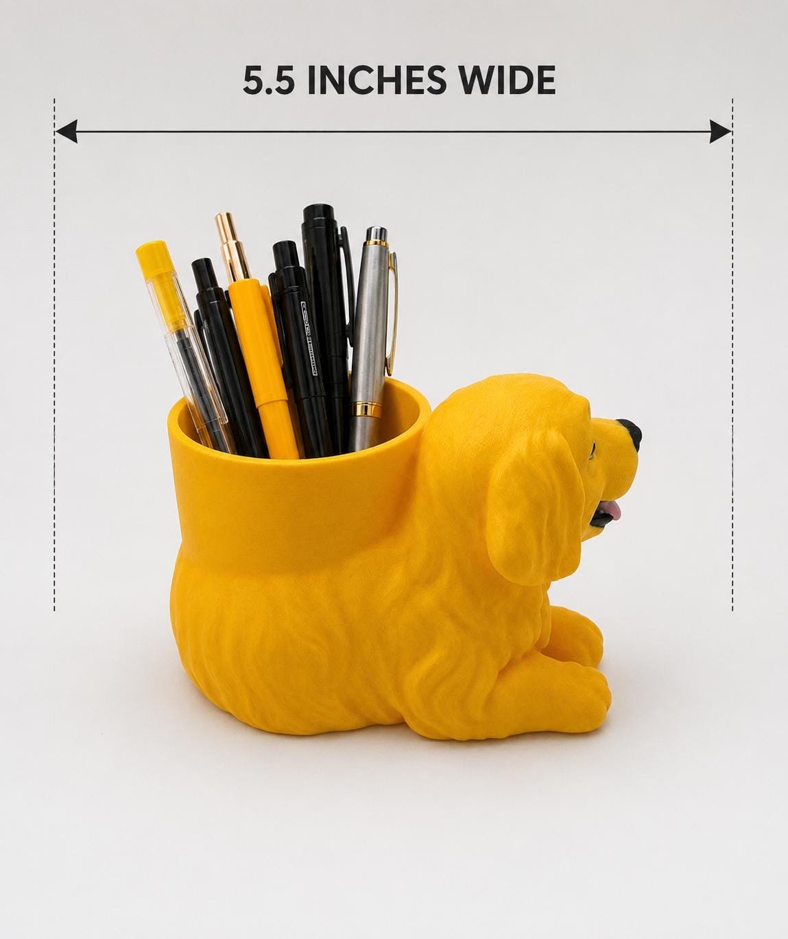 Golden Retriever Pen Holder shown from another angle