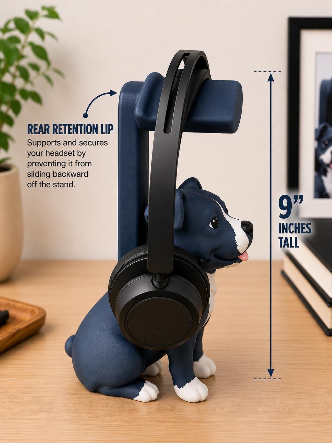 Pit Bull Headphone Stand shown from another angle