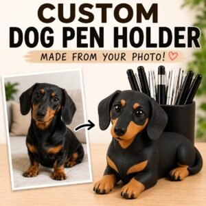 Custom Dog Pen Holder From Your Photo by Four Loyal Paws