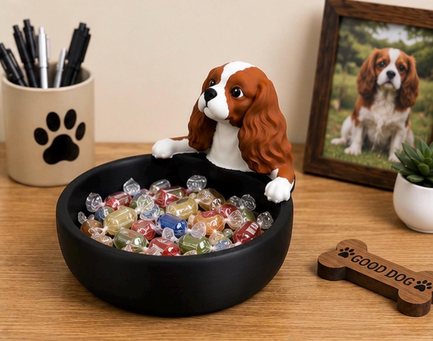 Cavalier King Charles Spaniel Candy Bowl product details
