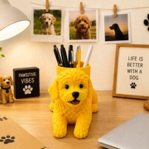Golden Doodle Pen Holder by Four Loyal Paws