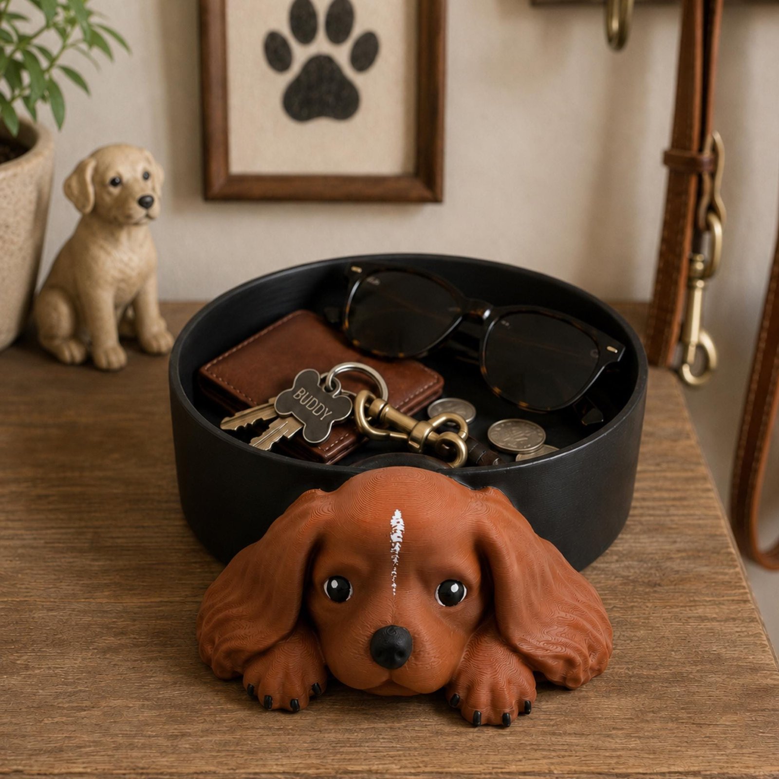 Cavalier King Charles Catchall Tray shown from another angle