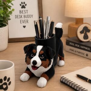 Australian Shepherd Pen Holder by Four Loyal Paws
