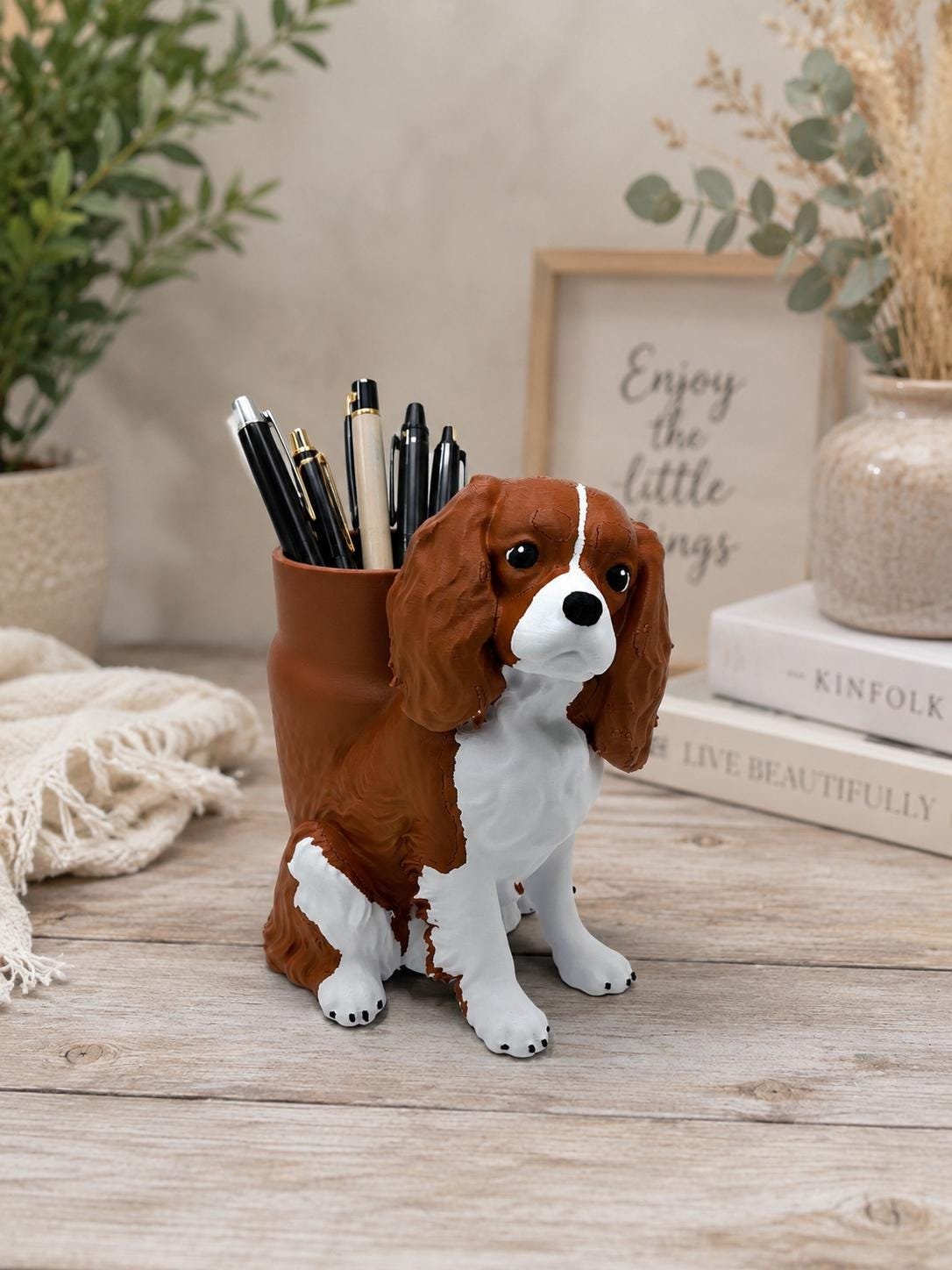 Cavalier King Charles Spaniel Pen Holder by Four Loyal Paws
