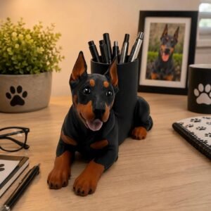 Doberman Pen Holder for Desk by Four Loyal Paws