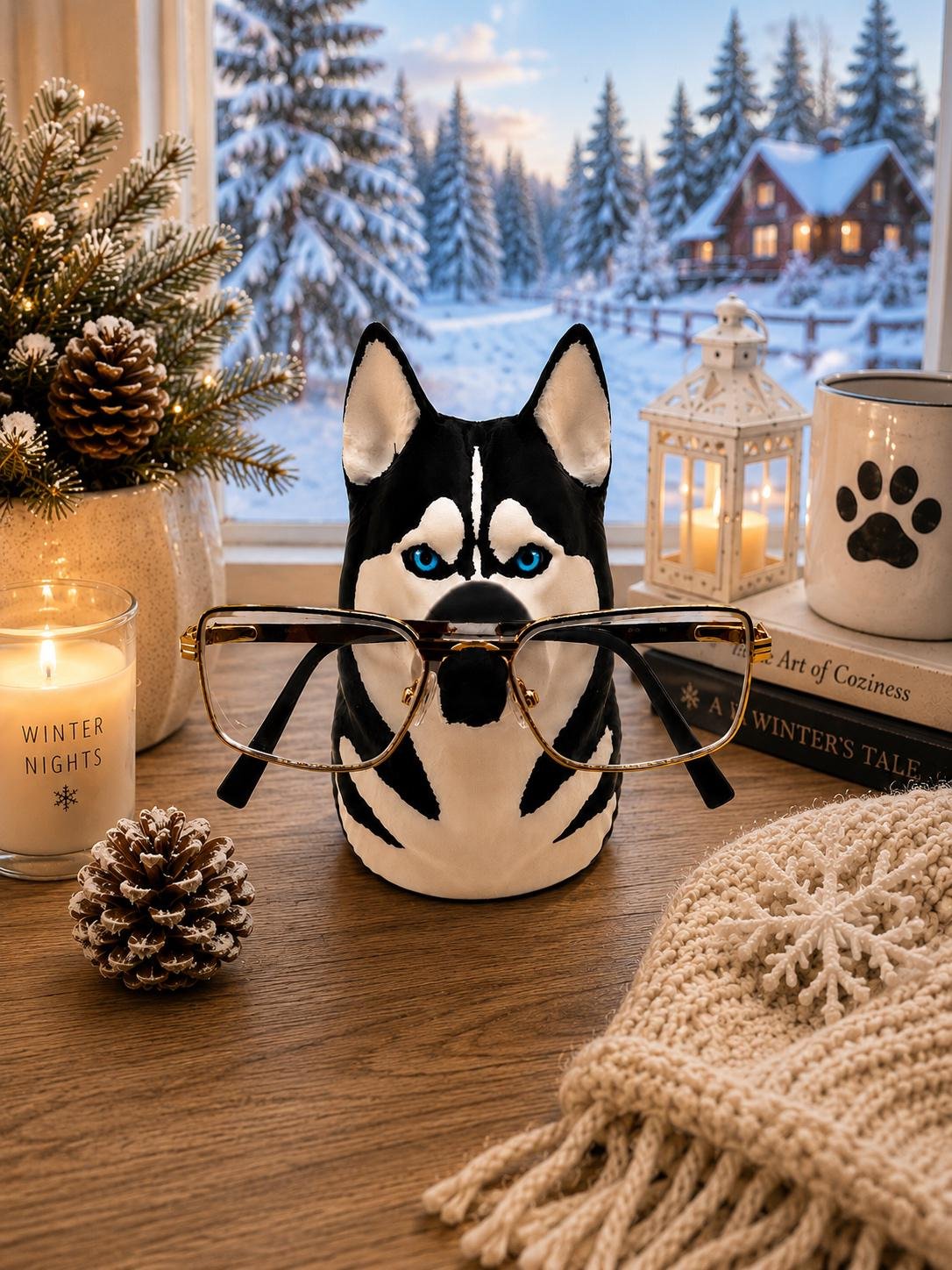 Siberian Husky Glasses Holder