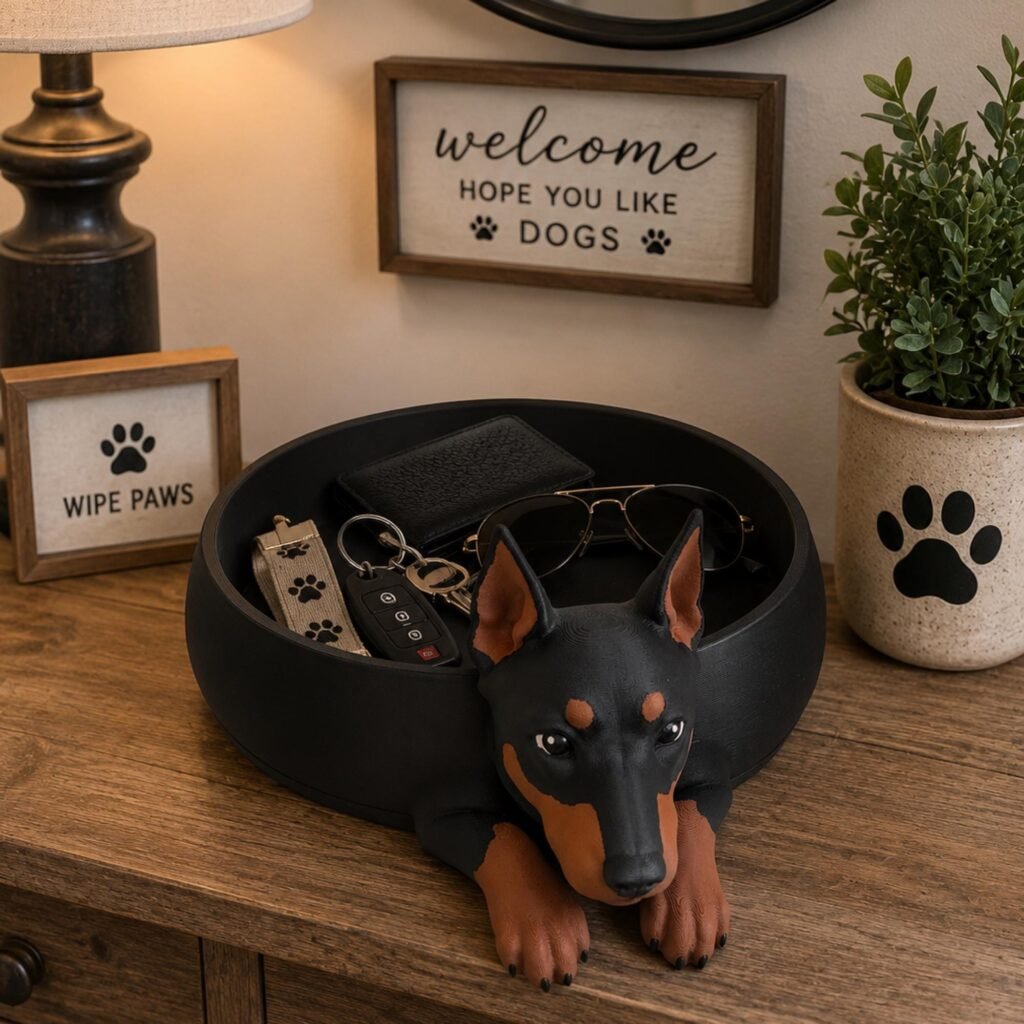 Doberman Catch All Tray by Four Loyal Paws