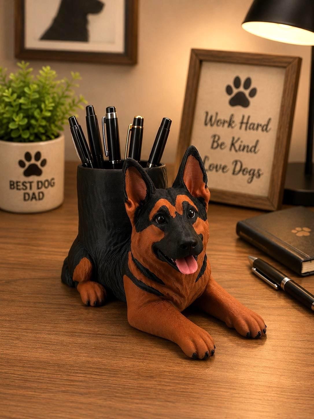 German Shepherd Pen Holder