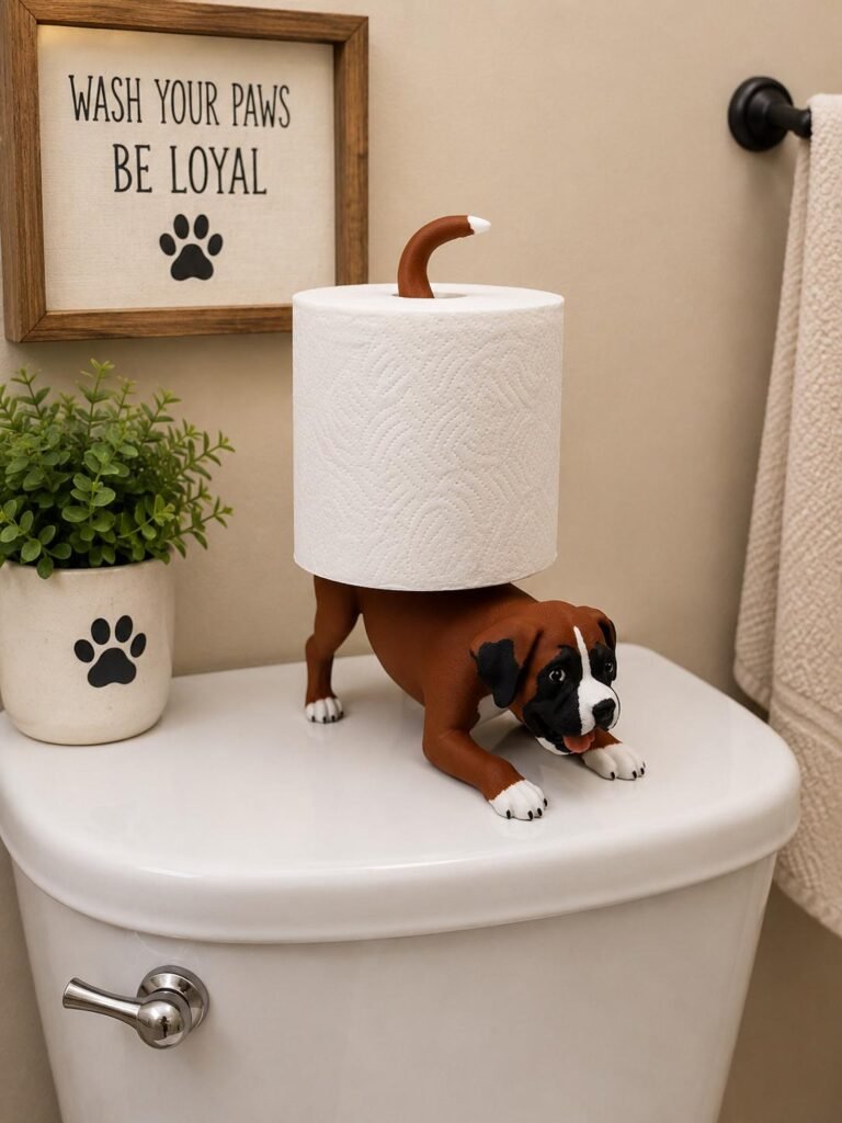 Boxer Toilet Paper Holder displayed in a styled product setting