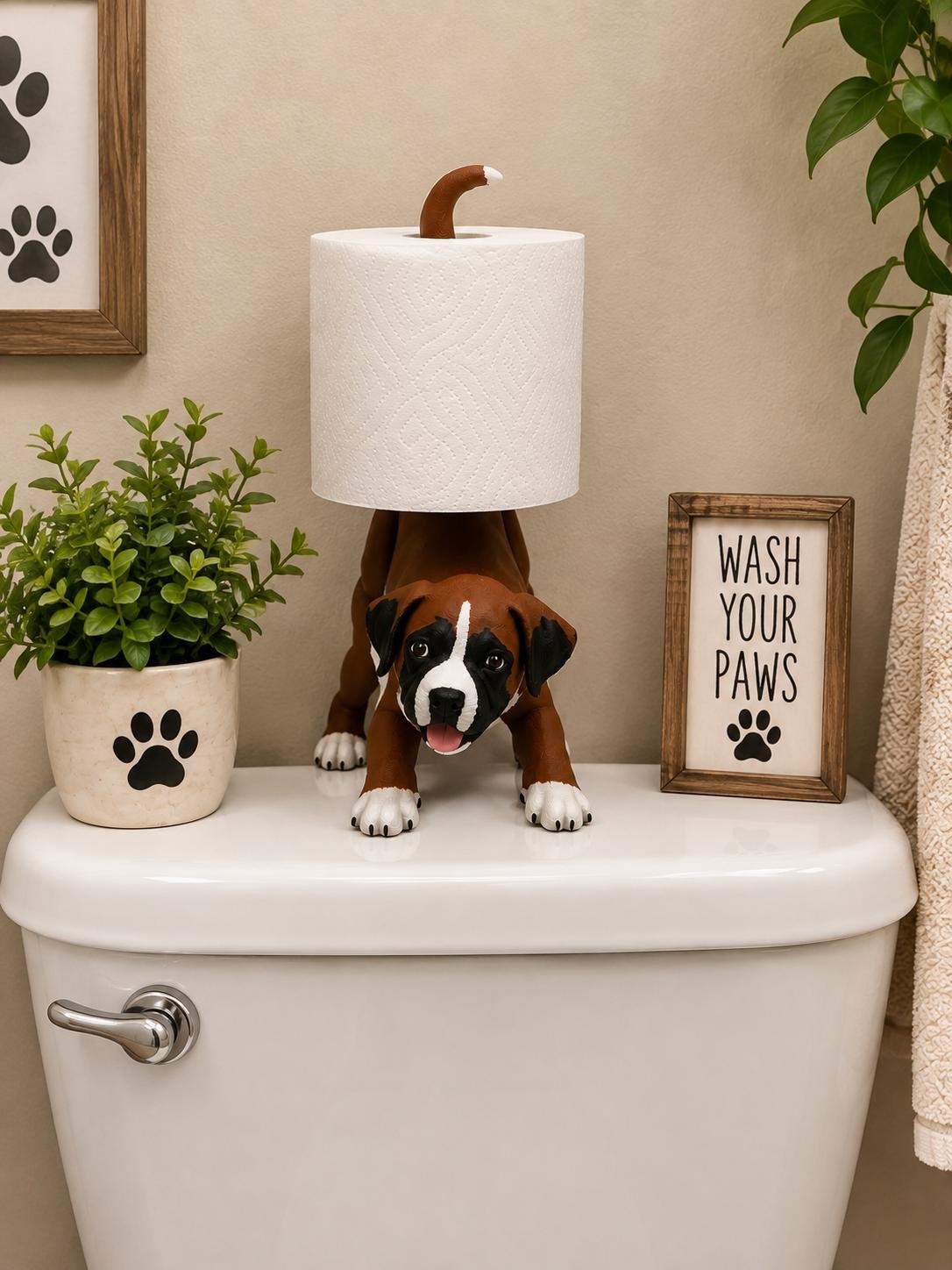 Second view of the Boxer Toilet Paper Holder showing its design and functional details