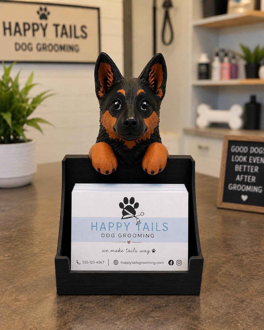 German Shepherd Business Card Holder