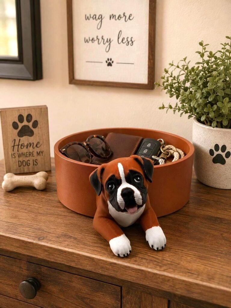 Boxer Catchall Tray displayed in a styled product setting