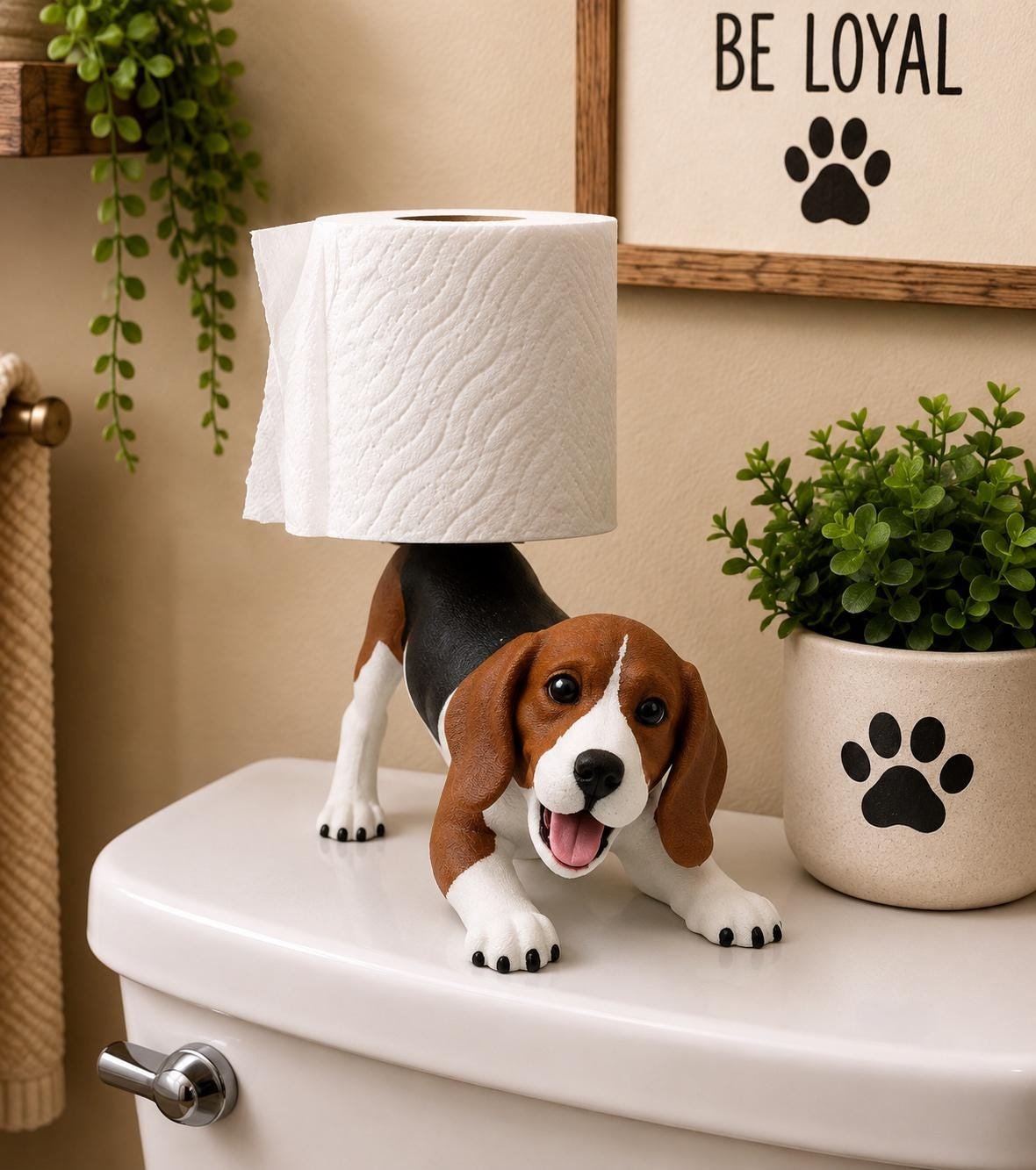 Beagle Toilet Paper Holder