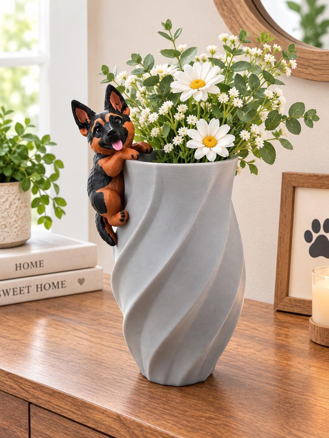 German Shepherd Vase