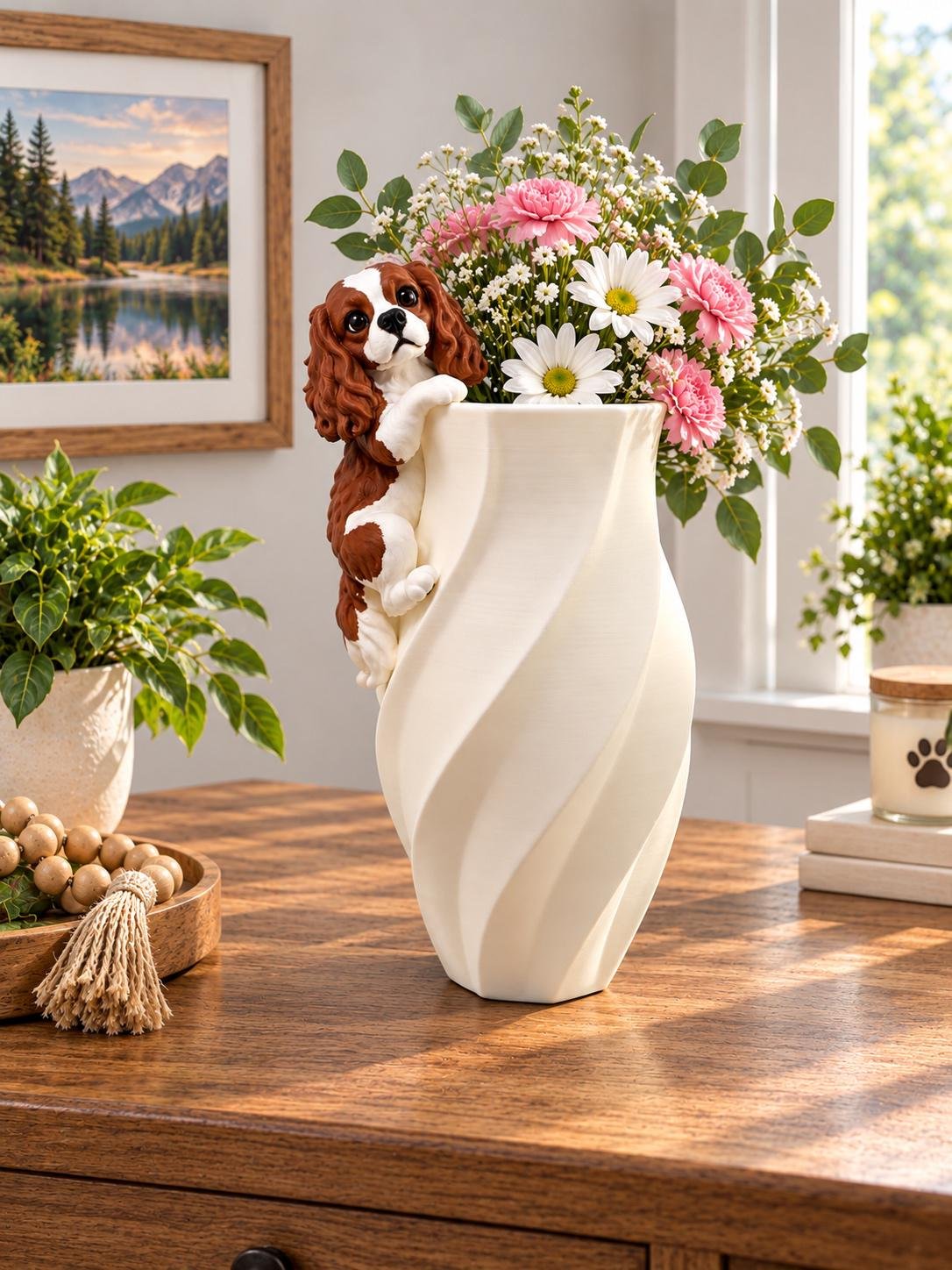 Cavalier King Charles Vase